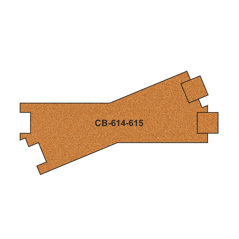 10 X Pre-Cut Cork Bed for R614-615 Cross Tracks
