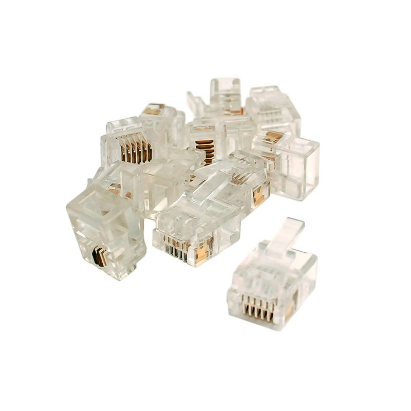 6P6C Connectors  (For DCC Data Bus)  (12 Pack)