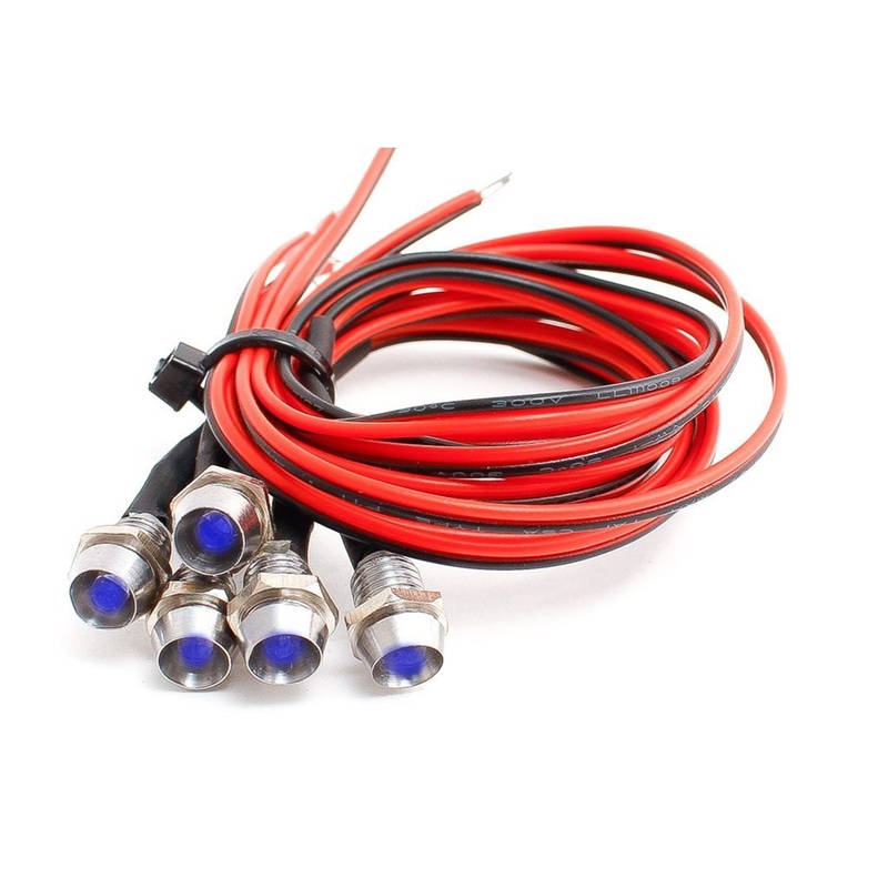 Chrome Mounted Panel 6x Pre-wired Blue