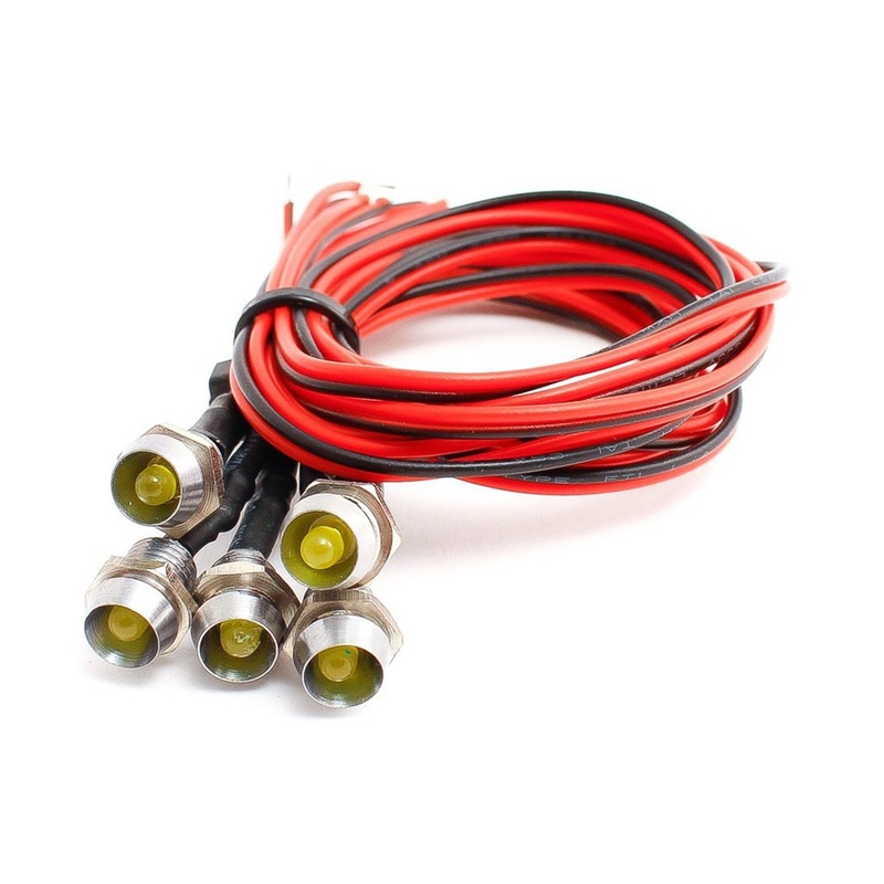 Chrome Mounted Panel 6x Pre-wired Yellow