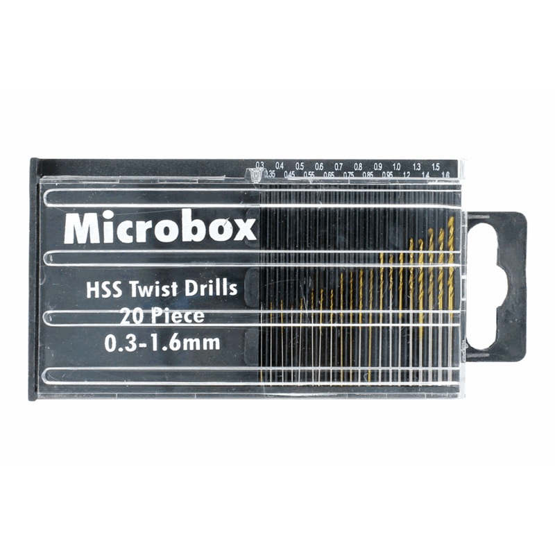 Drill Bits (Coated) 0.3mm  1.6mm (20 Pack)