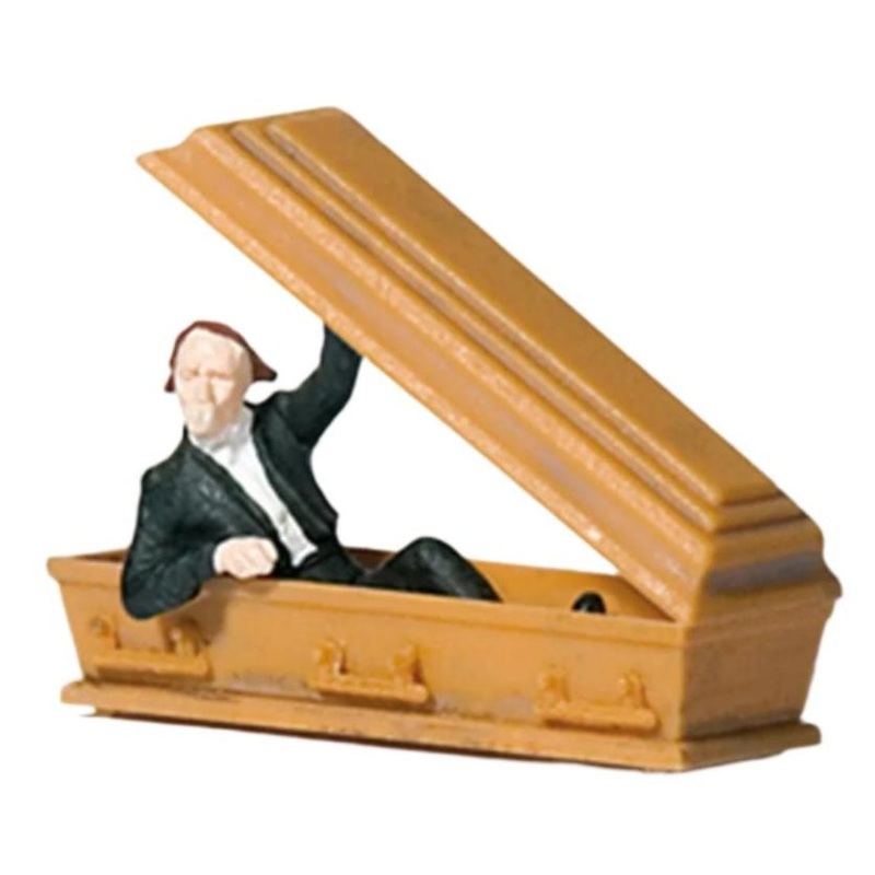 Vampire Holding Coffin Lid Figure
