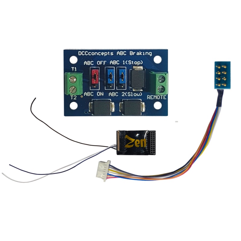 Zen Black Decoder: 21 pin MTC and 8 pin connection. 6 full power functions. Includes 1x ABC module.