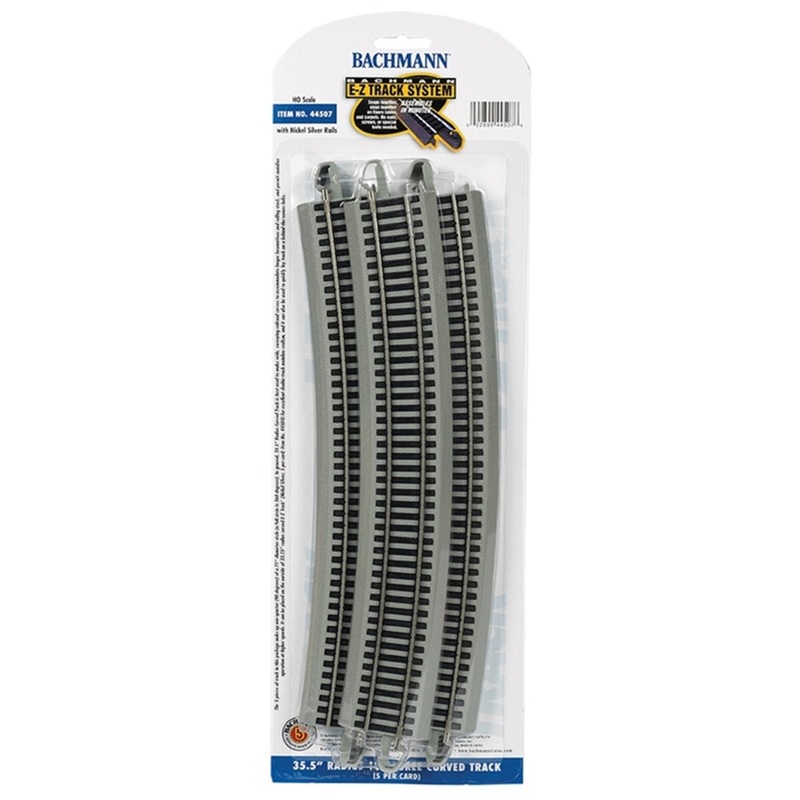 35.5 Radius 18 Degree Curved Track (5/Card)