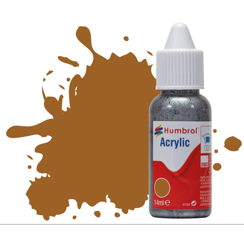 HUMBROL ACRYLIC DROPPER BOTTLE – No 12 Copper – Metallic – 14ml