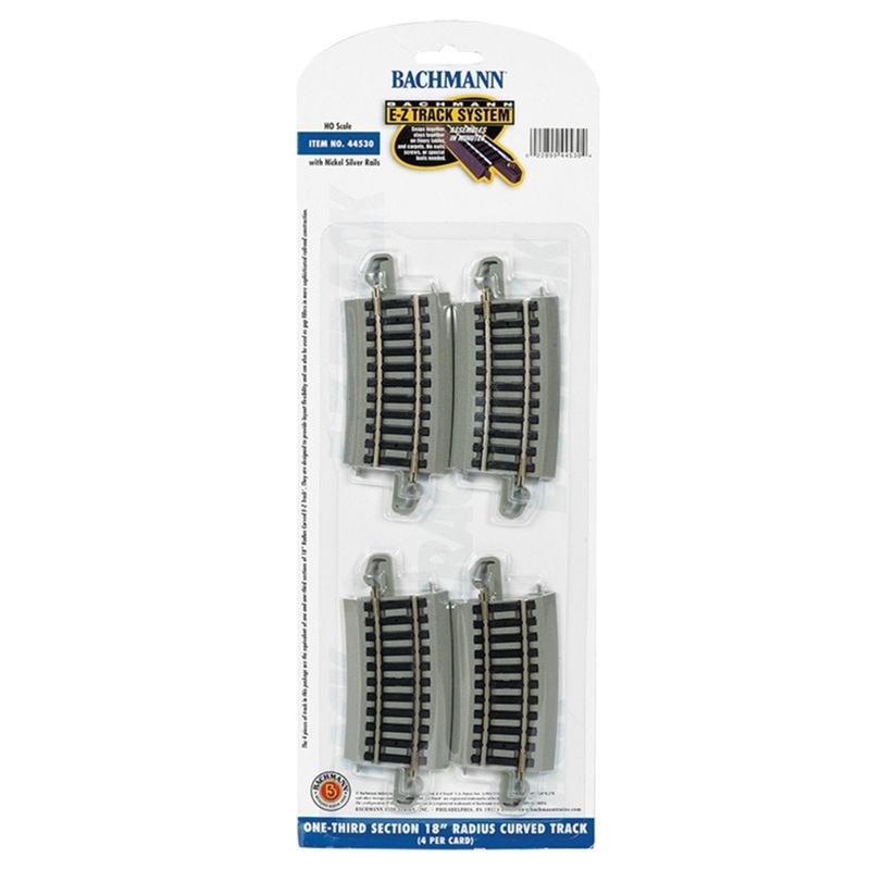 One-Third Section 18 Radius Curved Track (4/Card)