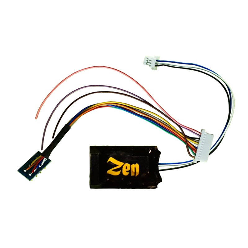 Zen Black Decoder. Midi-sized decoder with 8-pin harness. High Power. 6 Functions.