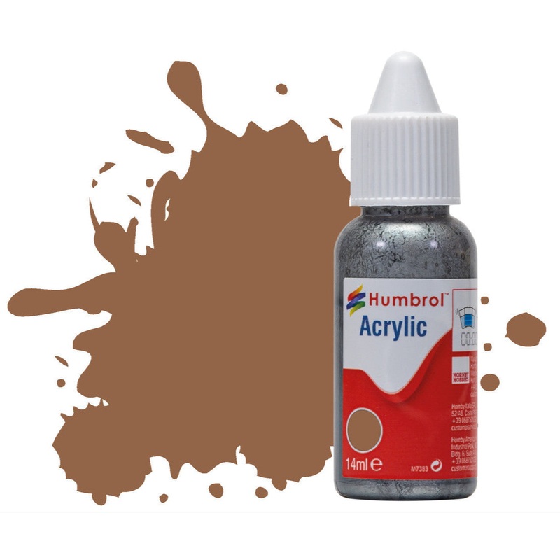 HUMBROL ACRYLIC DROPPER BOTTLE – No 110 Natural Wood – Matt   – 14ml