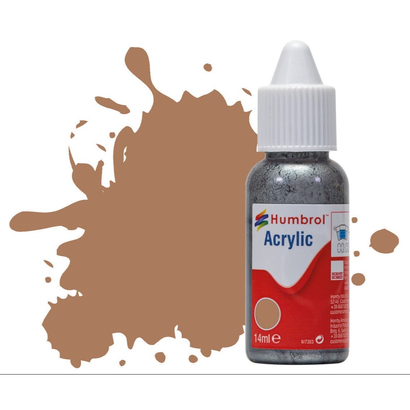 HUMBROL ACRYLIC DROPPER BOTTLE – No 118 US Tan – Matt   – 14ml