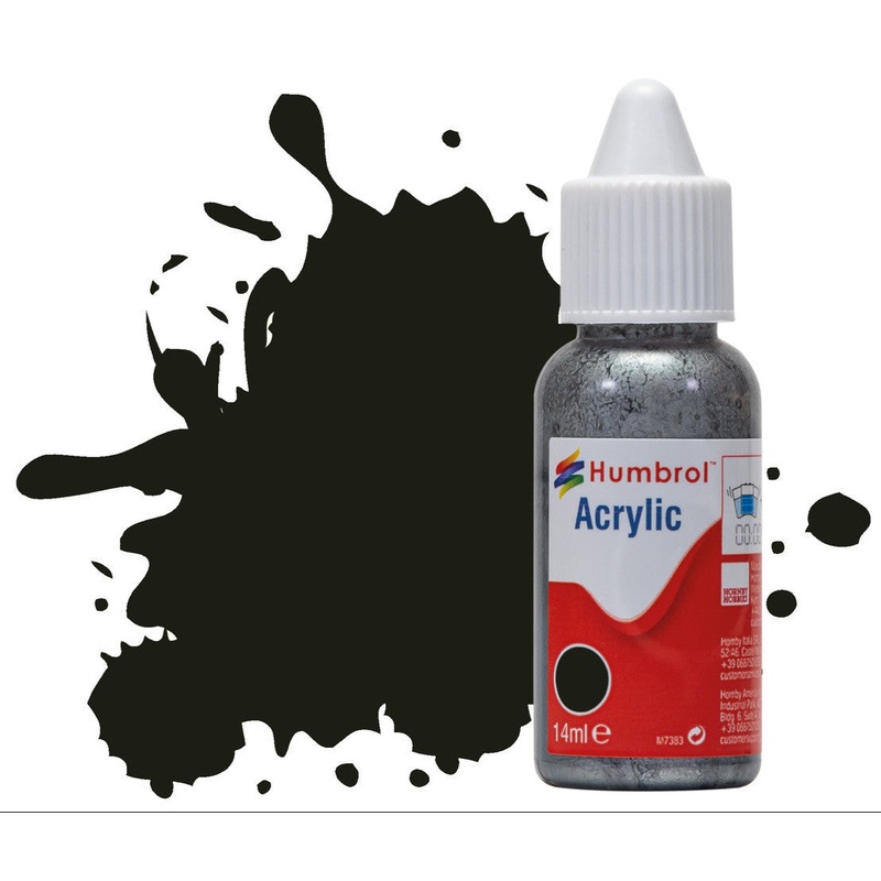 HUMBROL ACRYLIC DROPPER BOTTLE – No 163 Dark Green – Satin   – 14ml