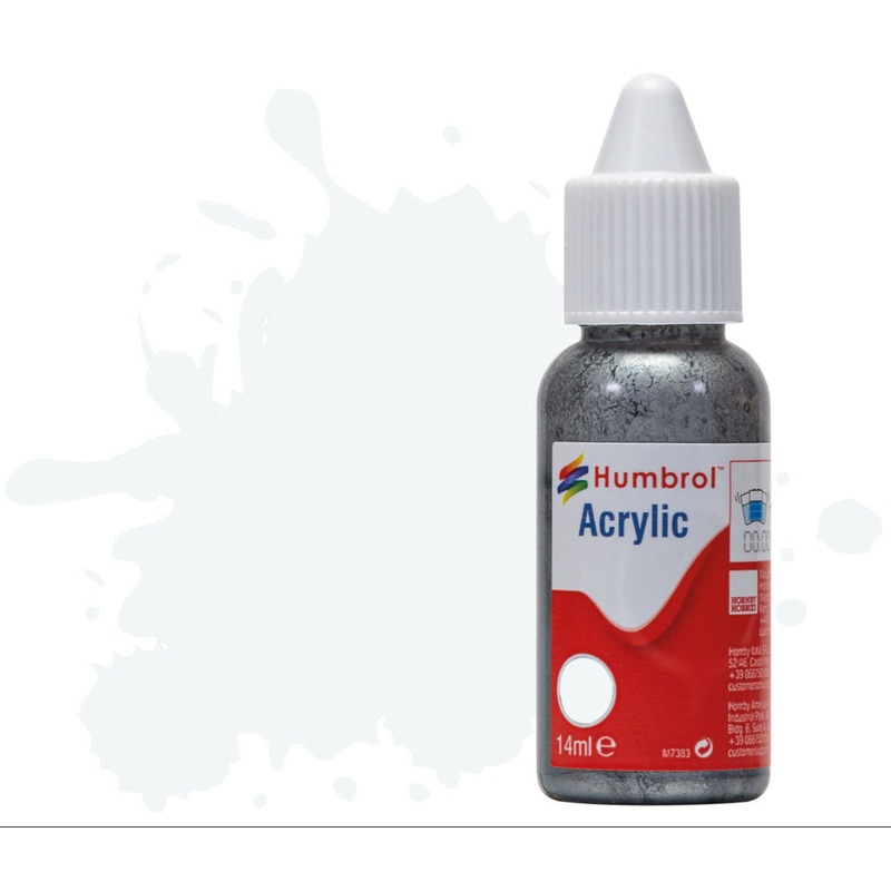 HUMBROL ACRYLIC DROPPER BOTTLE – No 34 White – Matt – 14ml