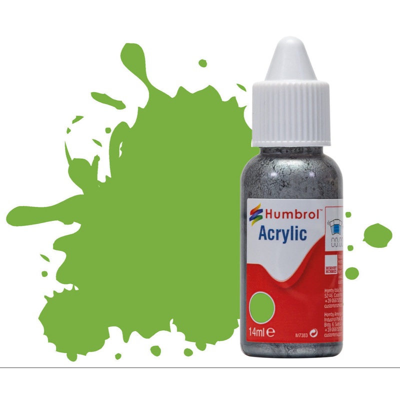 HUMBROL ACRYLIC DROPPER BOTTLE – No 38 Lime Gloss  – 14ml