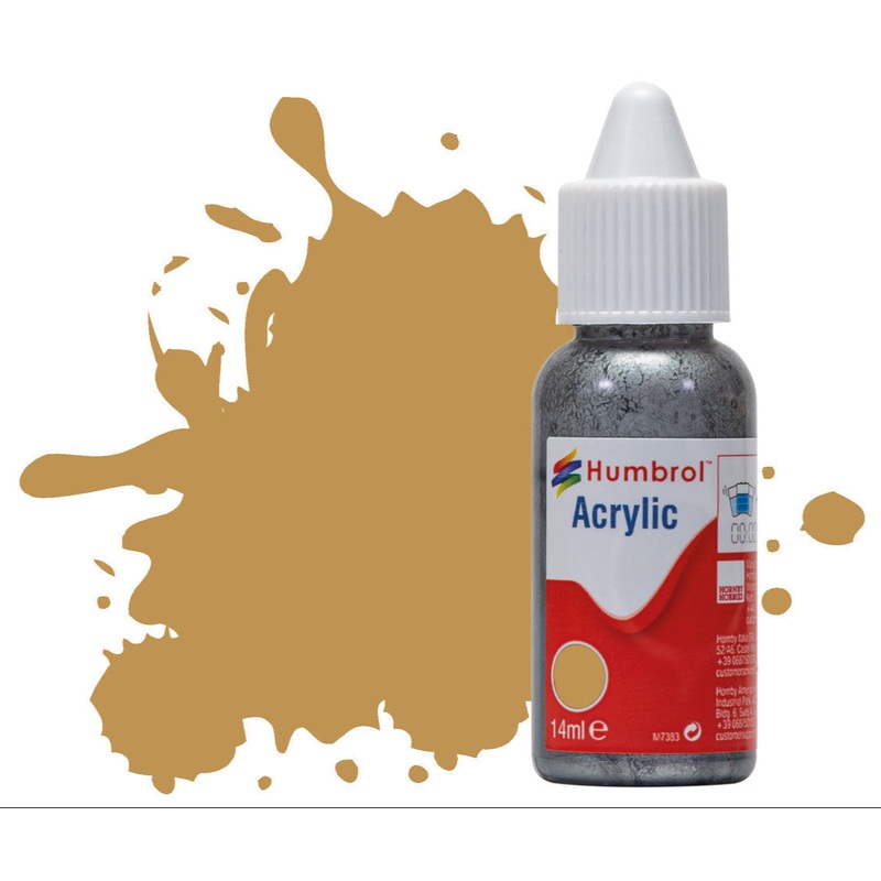 HUMBROL ACRYLIC DROPPER BOTTLE – No 93 Desert Yellow   – 14ml