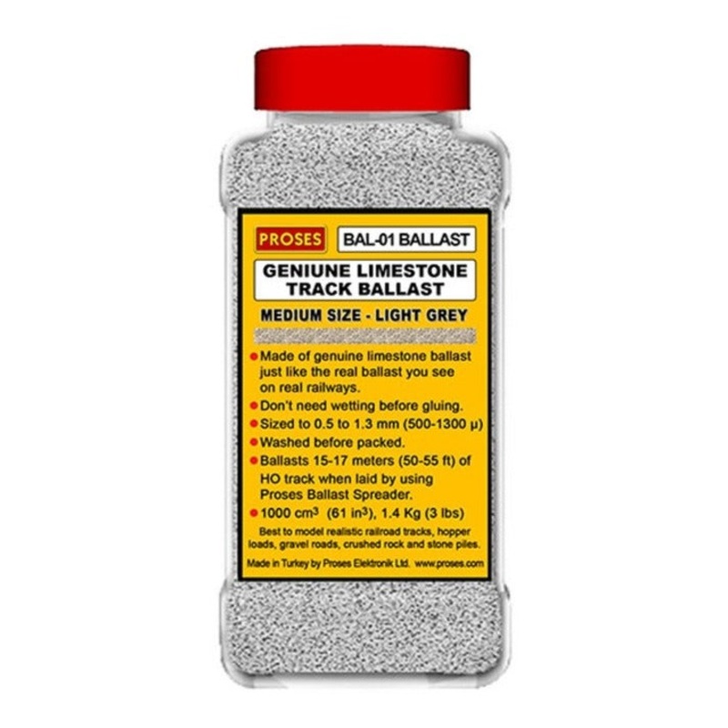 1.4 Kg (3 lbs) Authentic Limestone Ballast HO/OO (Light Grey)