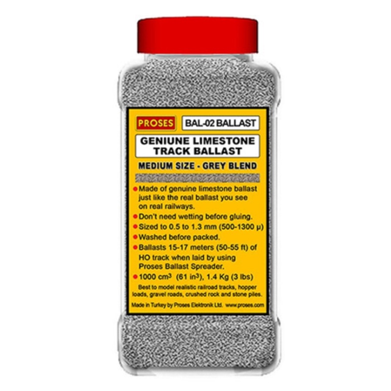 1.4 Kg (3 lbs) Authentic Limestone Ballast N-Scale (Grey Blend)