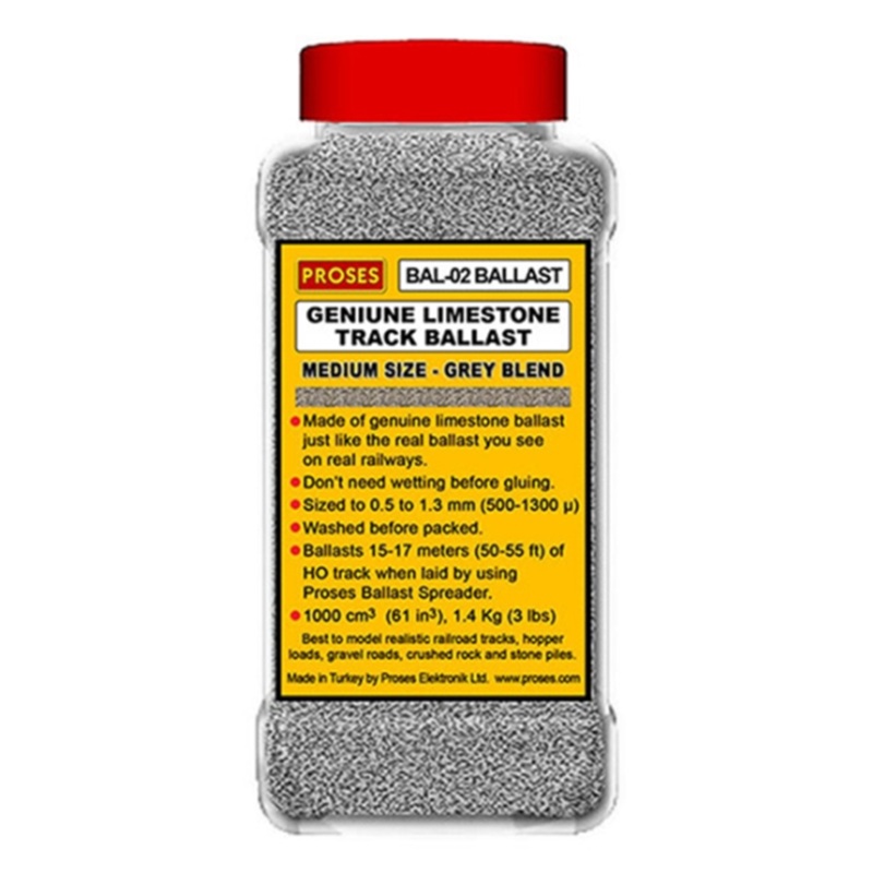 1.4 Kg (3 lbs) Authentic Limestone Ballast O-Scale (Grey Blend)