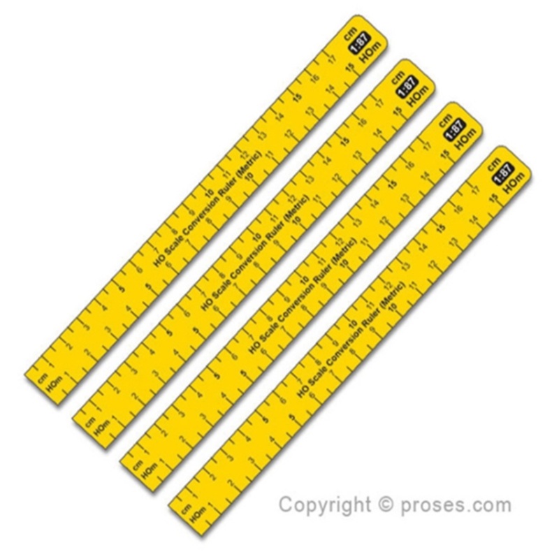 1:87 Scale Conversion Ruler (Metric) H0