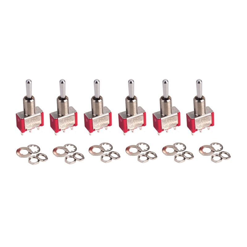 Alpha Toggle Switch (6-Pack of On-Off-On Sprung Toggle Switches)