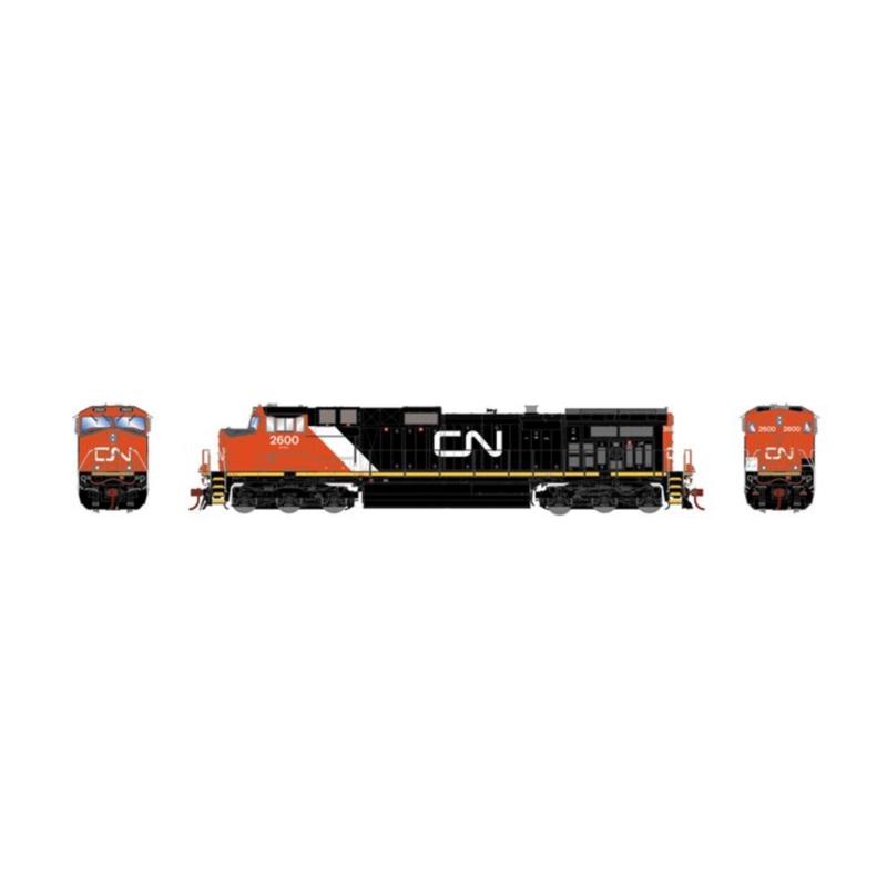 Canadian National CN G2 Dash 9-44CW #2600 Diesel Locomotive – DCC Sound