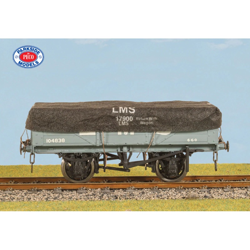 Parkside Dundas PS92 LMS 3 Wagons Tarps