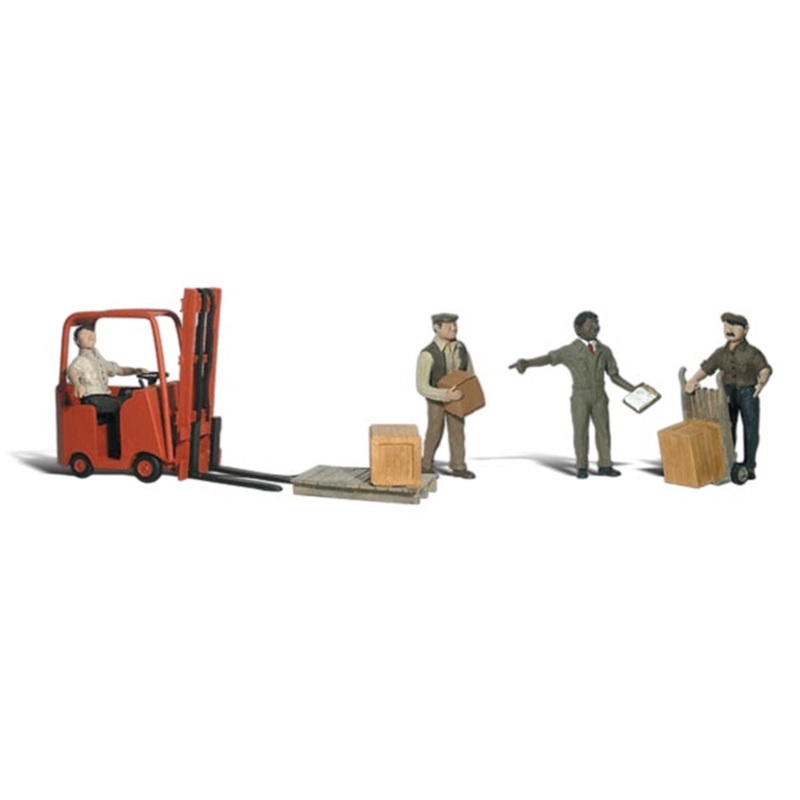 A2744 Woodland Scenics – O Gauge Workers With Forklift