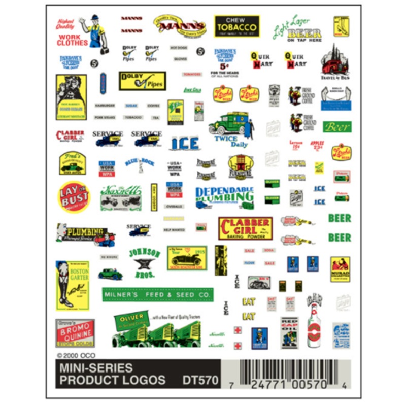 DT570 WOODLAND SCENICS – Decals – Mini-Series Product Logos