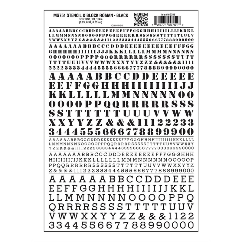 MG751 Stencil & Block Roman Black