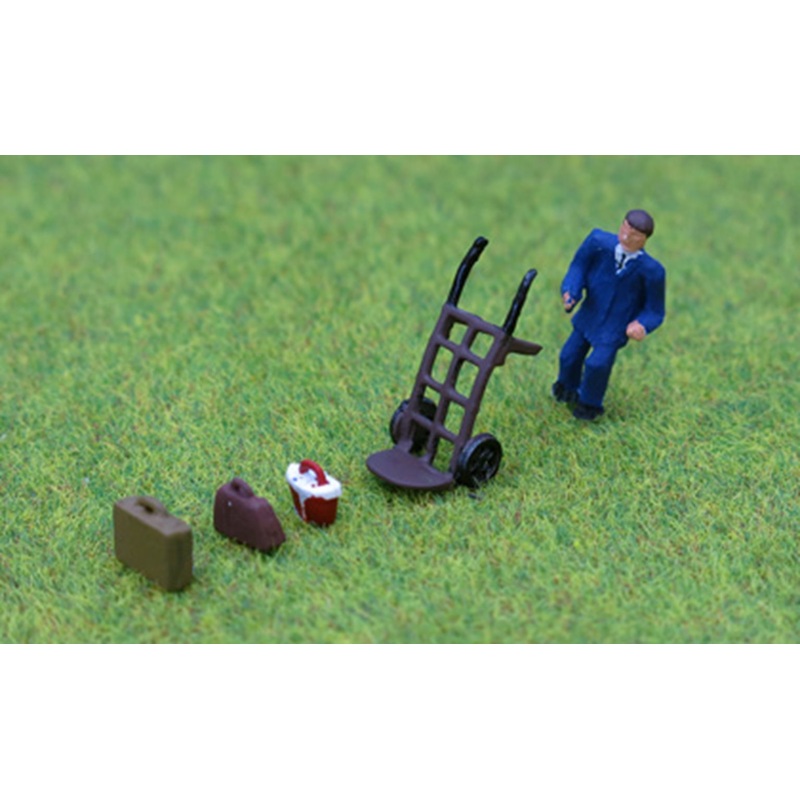 OO Gauge Porter with Hand Truck
