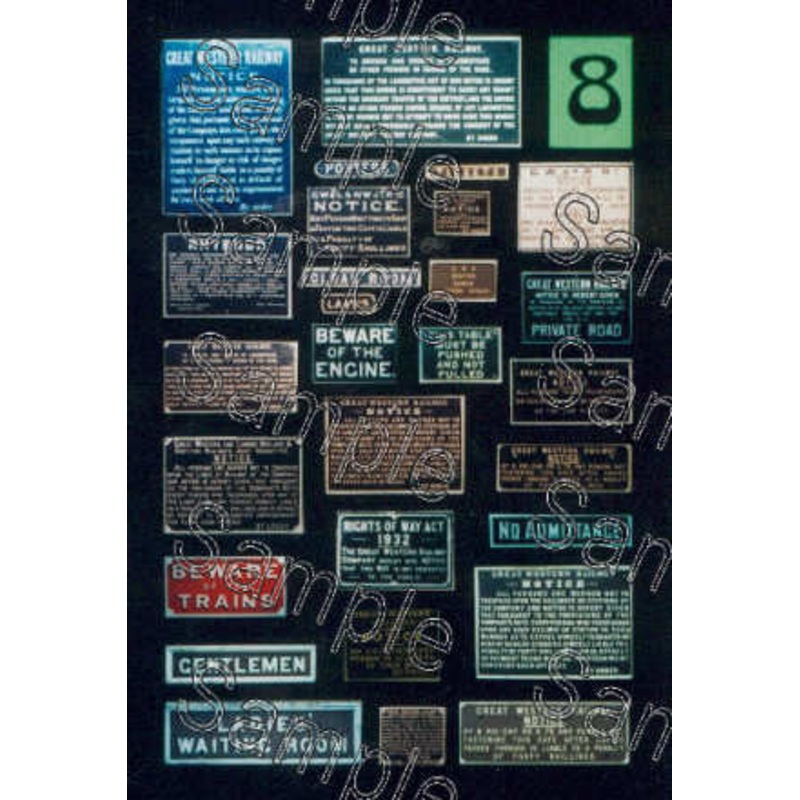 O Gauge Trackside Notices GWR