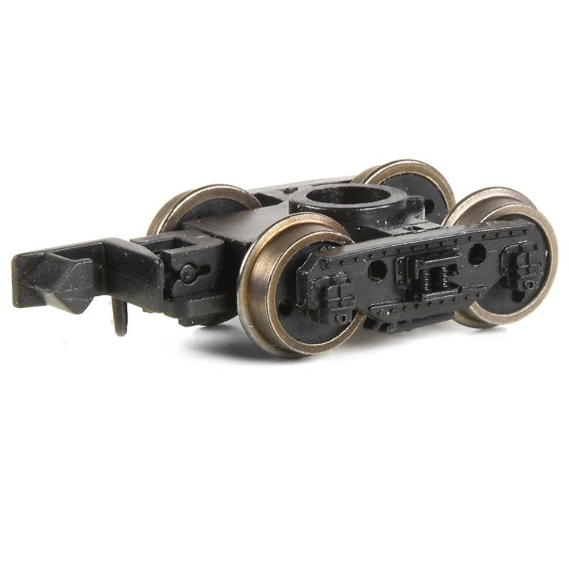 Plate Back Wagon Bogies with 3-Hole Disc Wheels (x2)