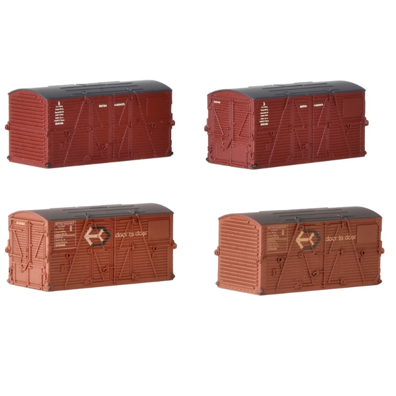 Type BD Containers BR Bauxite (x2) & BR Crimson (x2)
