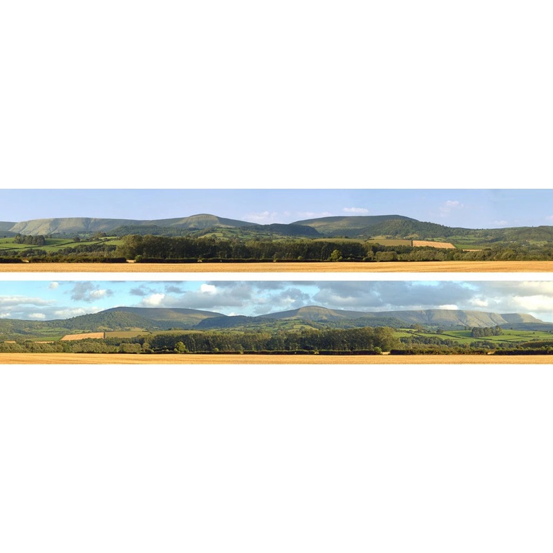 Art Printers N Gauge Harvest Hills 9 High Backscene