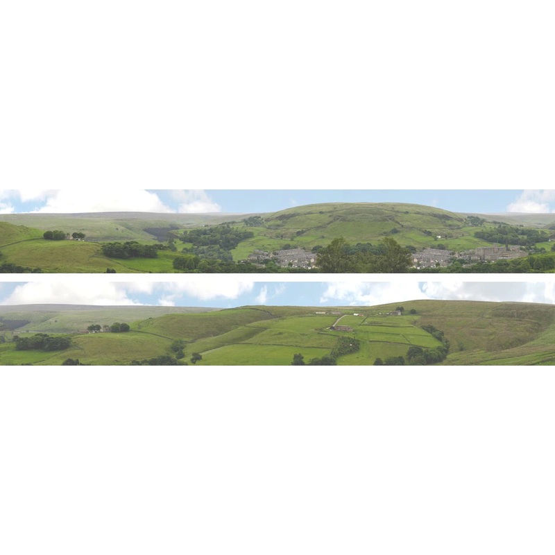 Art Printers Premium N Gauge Old Mill Town 9 High Backscene