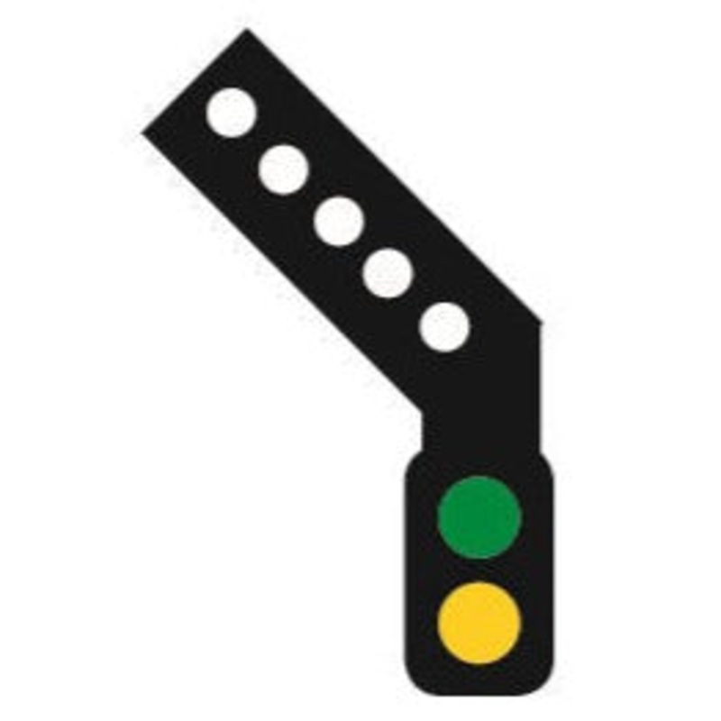 DCC Signal (LH Feather) 2 Aspect Distant