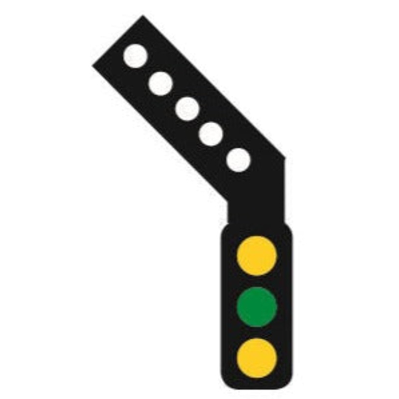 DCC Signal (LH Feather) 3 Aspect Distant