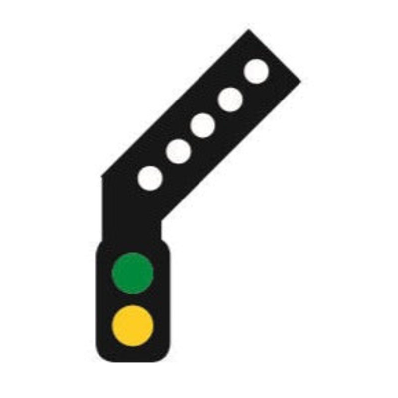 DCC Signal (RH Feather) 2 Aspect Distant