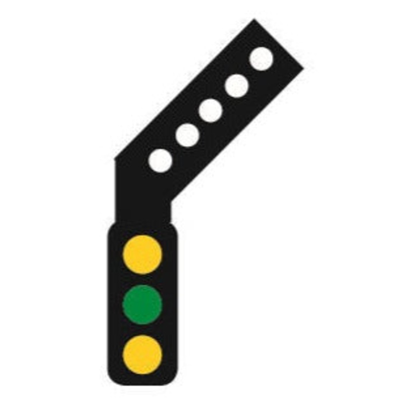 DCC Signal (RH Feather) 3 Aspect Distant