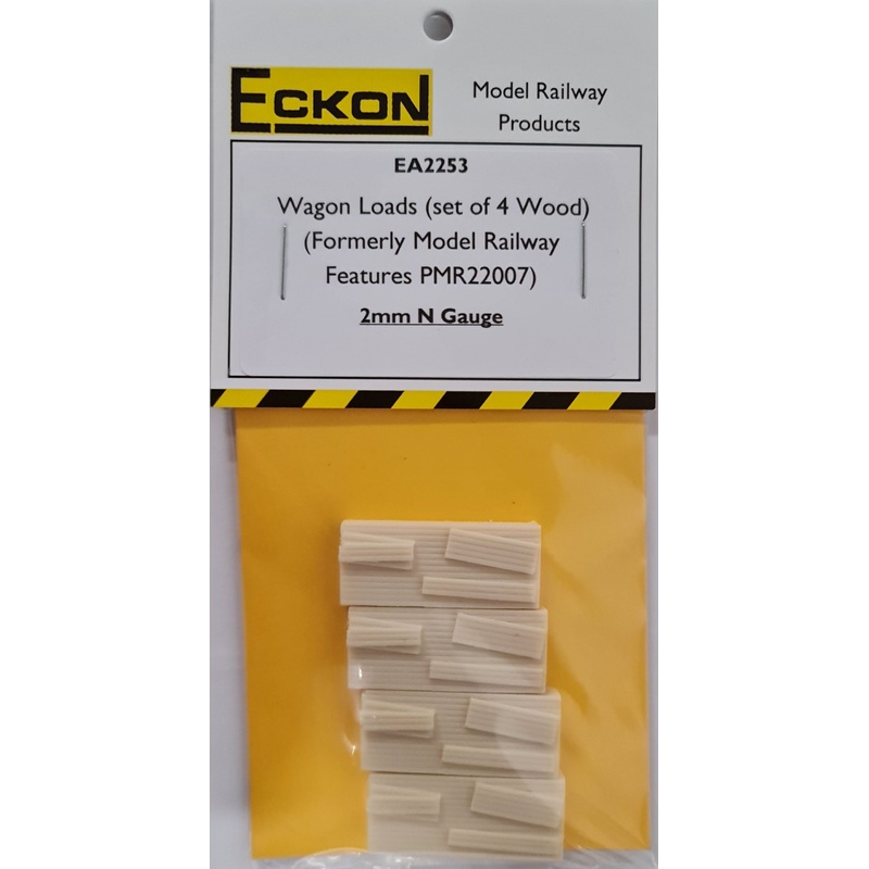 2mm N gauge resin cast wagon loads (set of 4 wood) fit peco & farish wagons