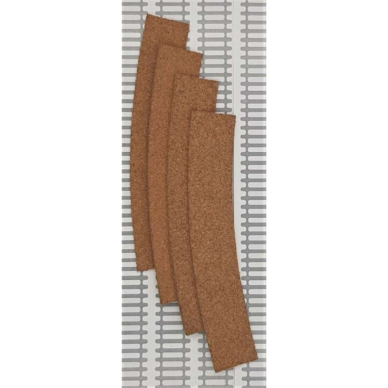 Cork Track Pre-cut – Single Curve 3rd Radius – Pack of 4