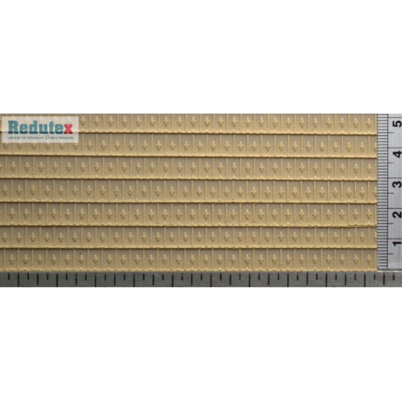 French Tile STANDARD O/1:43 Self Adhesive 3D Textured Sheet