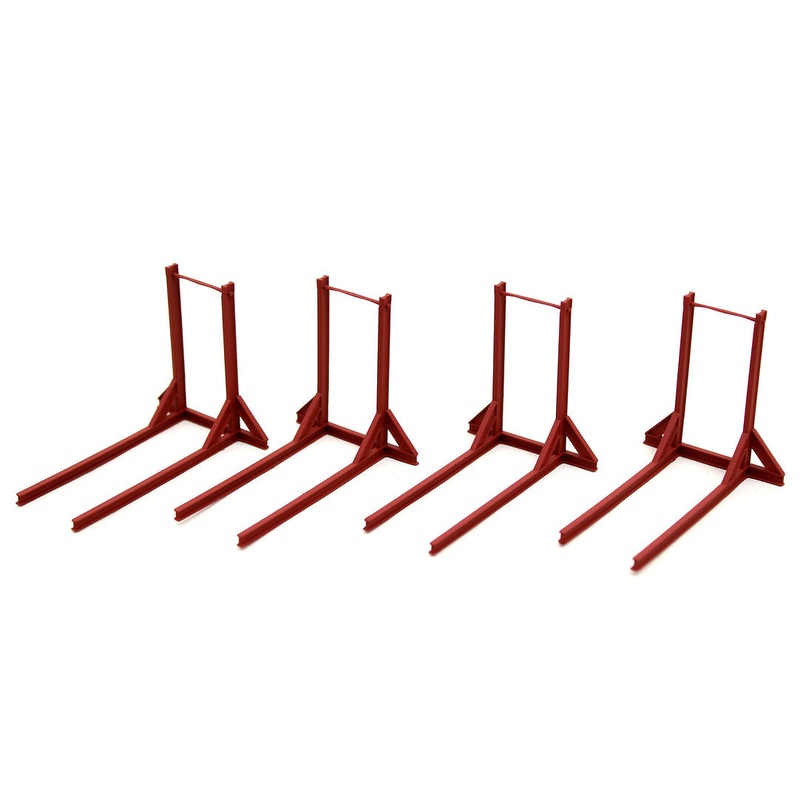 Red Oxide Log Stanchion Frame – Set of 4
