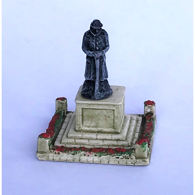 War Memorial With WWI Soldier Figure