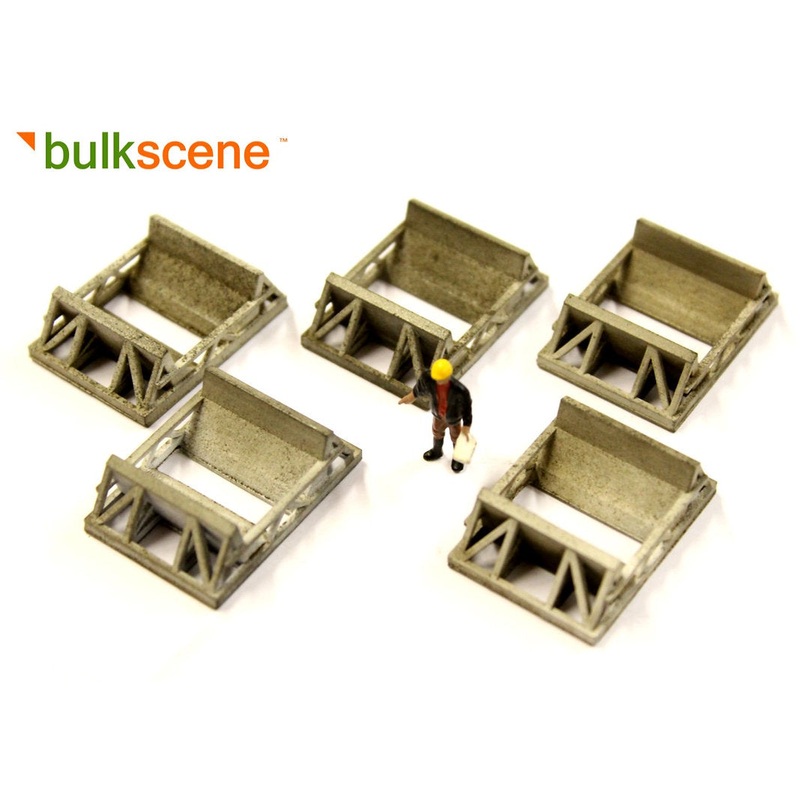 White Weathered Framed Steel Coil Cradles (x5)
