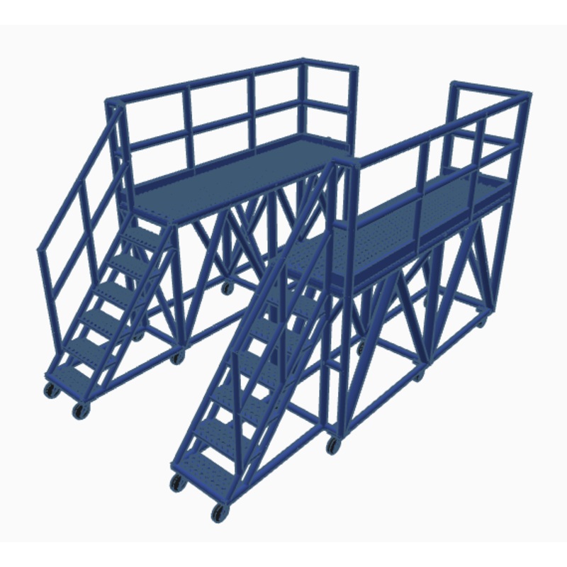 2 x Access Steps Left & Right Stairs – Dark Blue