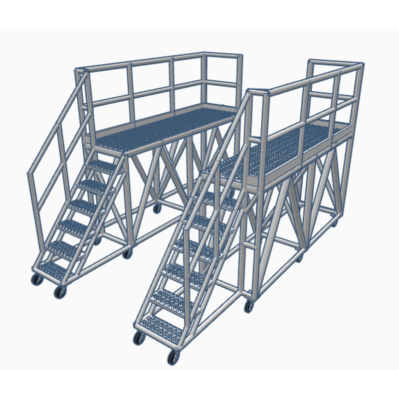2 x Access Steps Left & Right Stairs – Khaki