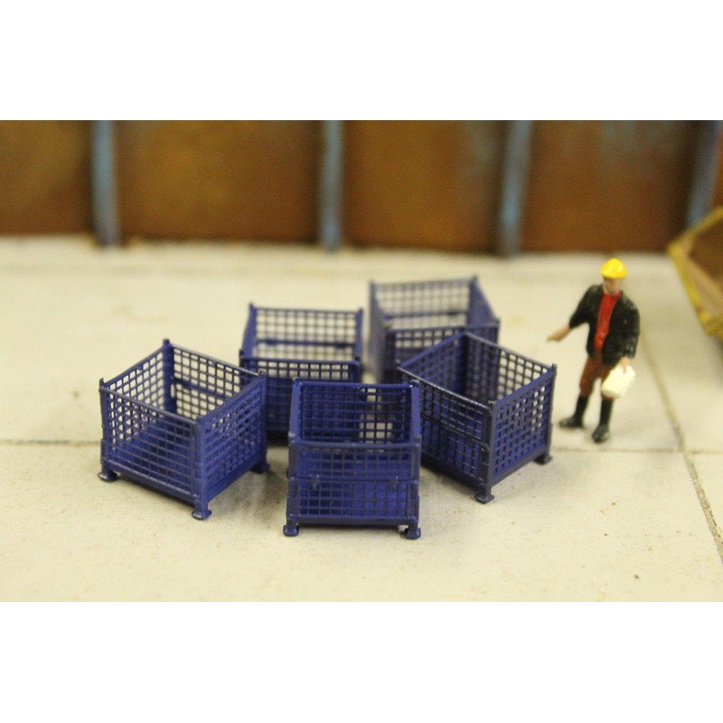 5 x Blue Mesh Stillage Containers