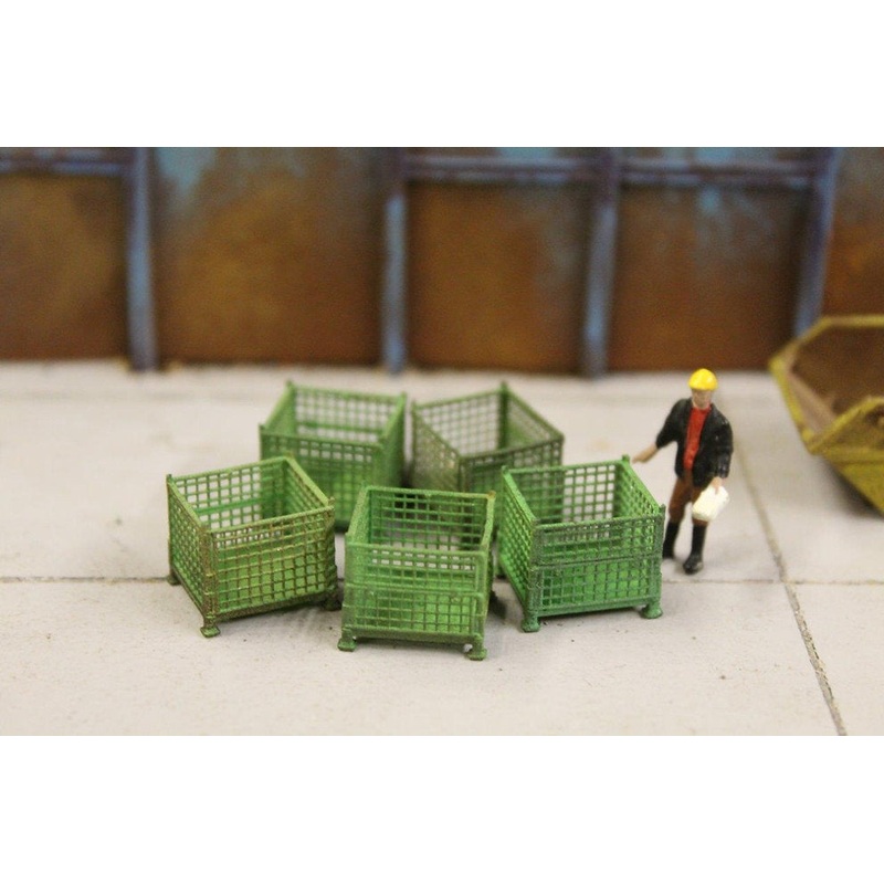 5 x Green Mesh Stillage Containers