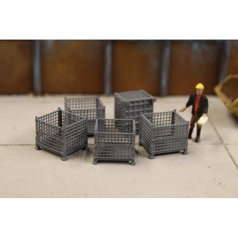5 x Grey Mesh Stillage Containers