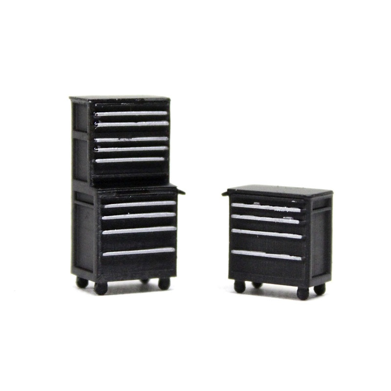 Black Mechanic Drawers Car Garage Accessory – Pack of 2