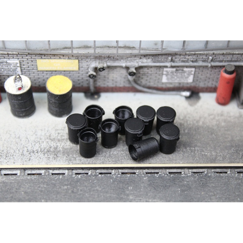 Black Warehouse Dustbin Bins – Pack of 10